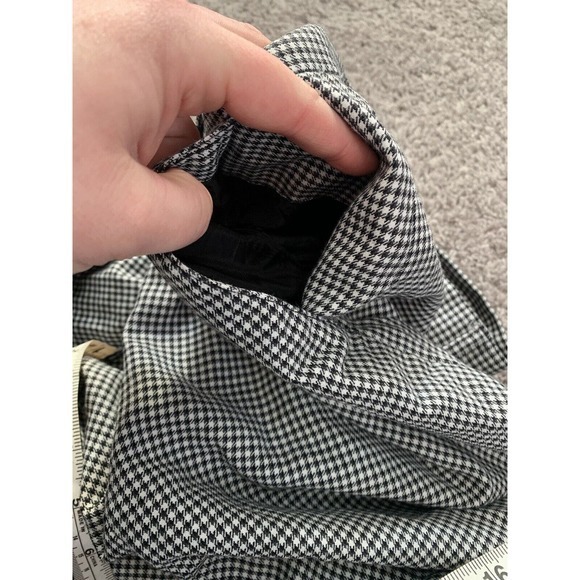 Vintage Houndstooth Trousers High Waist Pleated Career Pants charter club size 8 - Picture 10 of 11